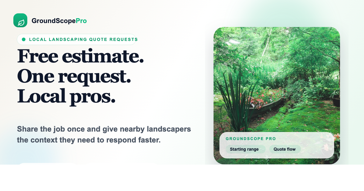 GroundScope Pro - Free Landscaping Quote Requests